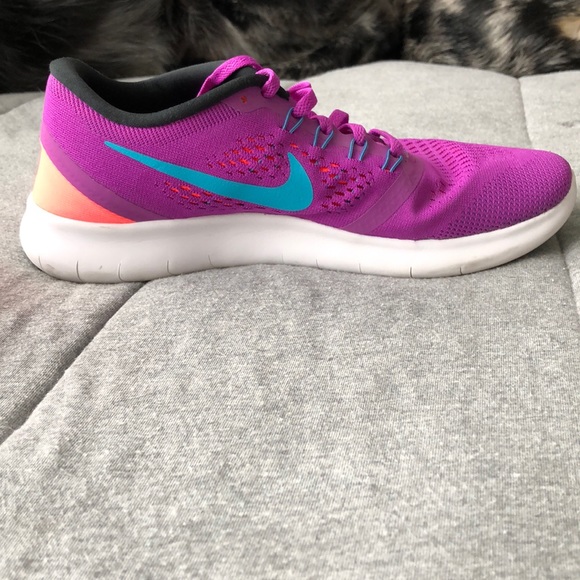 Nike Shoes | Womens Nike Free Rn Purple Sneakers | Poshmark